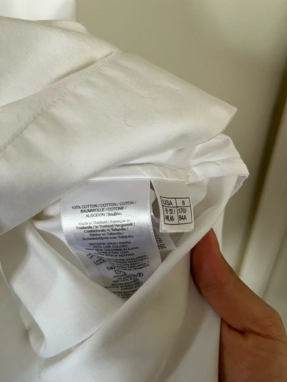 Brooks Brothers White Shirt Dress 8 Cotton Button Front Preppy Old Money Modest - Picture 7 of 9